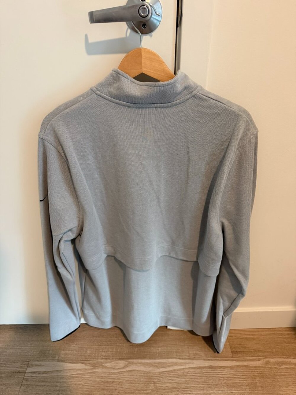 Nike Golf Mens Quarter Zip Pullover Light Grey Mock Neck Size L